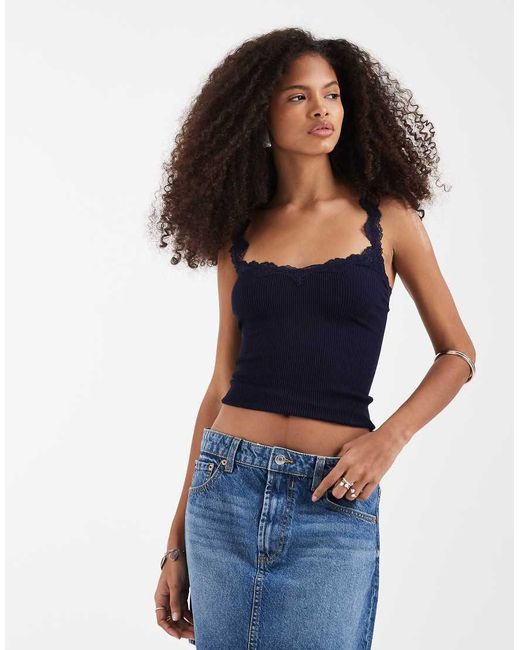 Free People Black Intimately Fp Spring Fever Cami Top