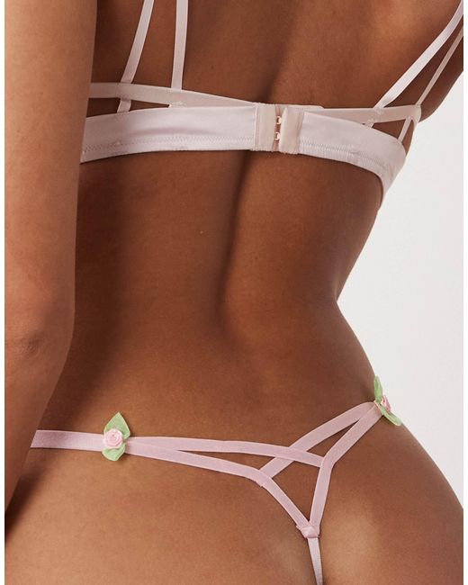 For Love & Lemons Brown – netzstoff-tanga