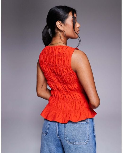 River Island Shirred Tank Top