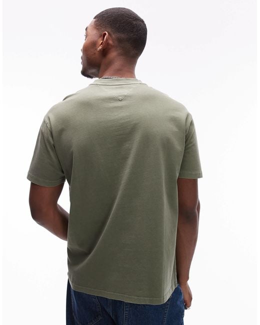 Tommy Hilfiger Gray Relaxed Badge Logo T-shirt for men