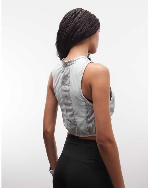 Adidas Originals White Adidas Running Vest With Pockets