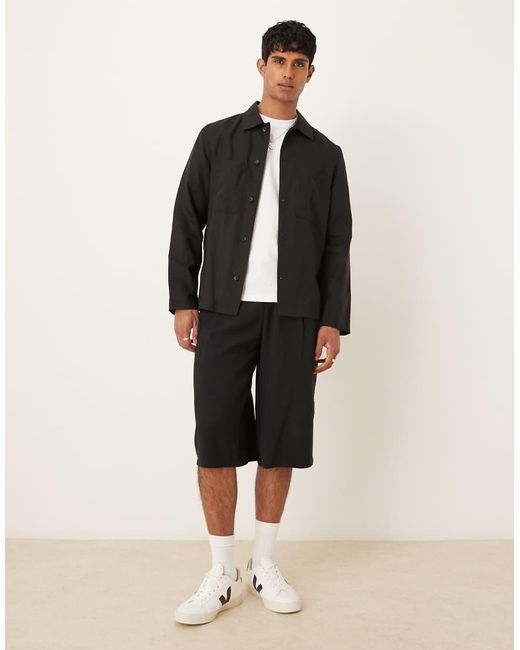 Camicia Giacca di Mango in Black da Uomo