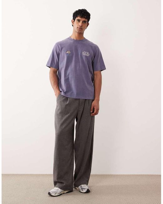 Abercrombie & Fitch Purple Western Embroidered T-shirt for men