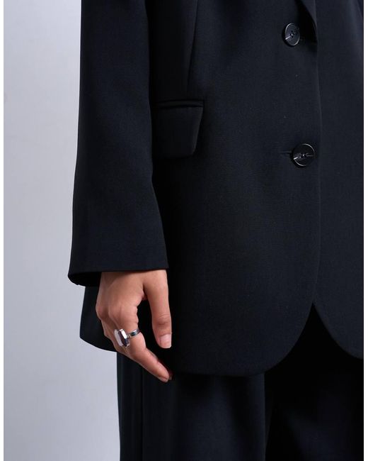 TOPSHOP Blue 2 Button Relaxed Fit Blazer