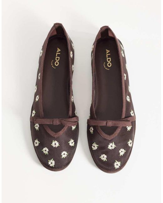 ALDO White Aurabella Floral Ballet Flat