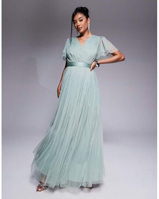 slim fit dress slacks Anaya With Love Recycled Fig Twist Detail Maxi Dress  Maya Deluxe