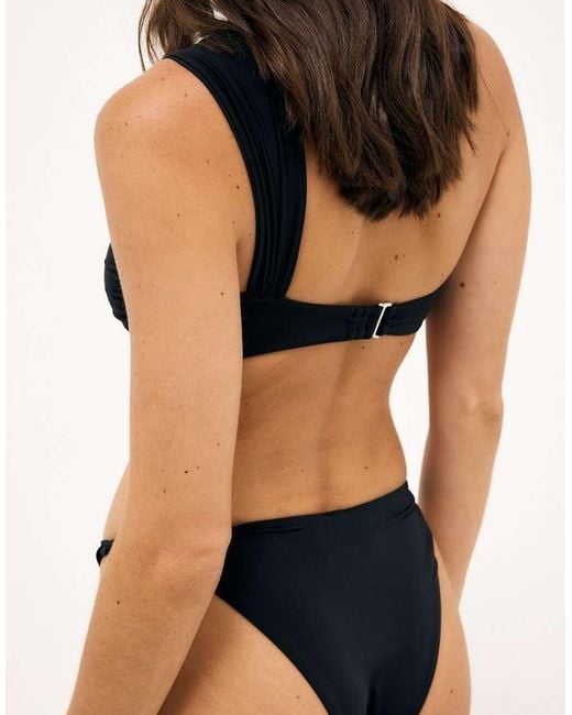 NA-KD Black Twisted High Cut Bikini Trousery
