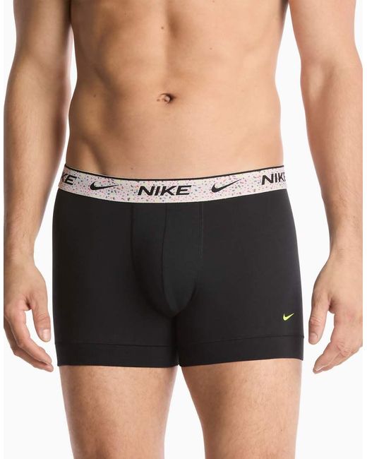 Nike Black Essential Cotton 3 Pack Boxer Briefs for men