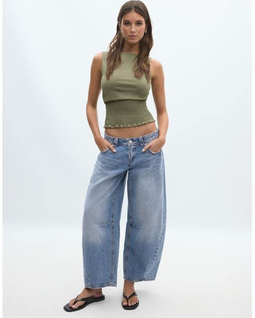 Stradivarius Elastisch T-Shirt in het Green