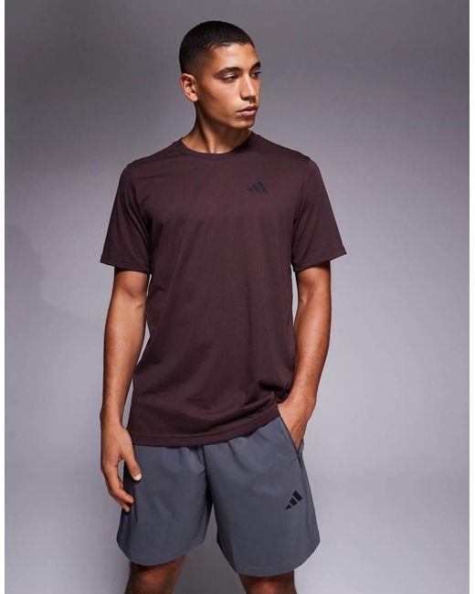 Adidas Originals Purple Adidas Training Essentials T-shirt for men