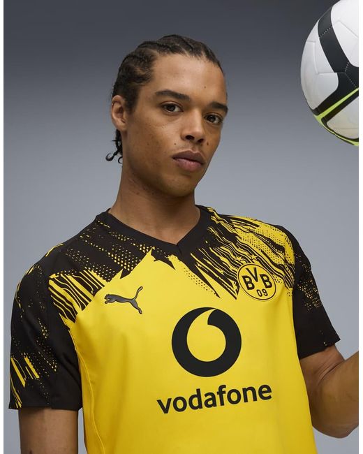 PUMA Yellow Borussia Dortmund 25/26 Authentic Home Jersey for men