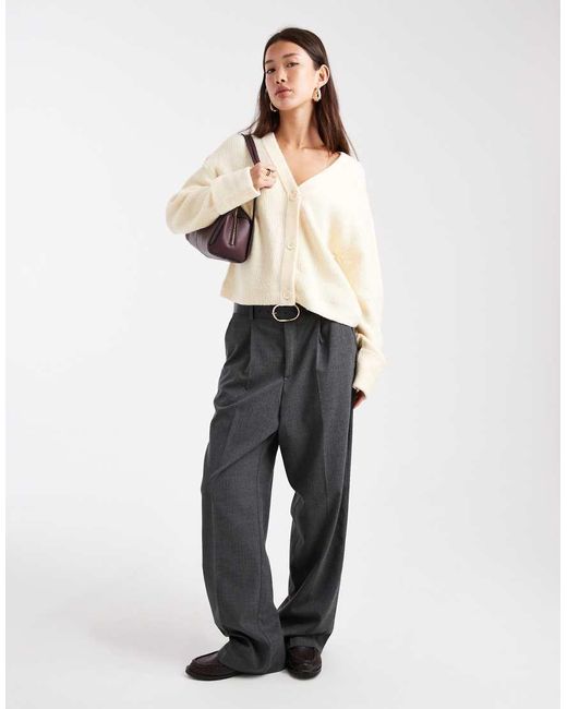 Miss Selfridge Natural Wide Cuff V Neck Cardigan