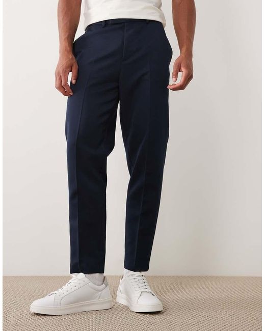 ASOS Blue Smart Tapered Trousers for men