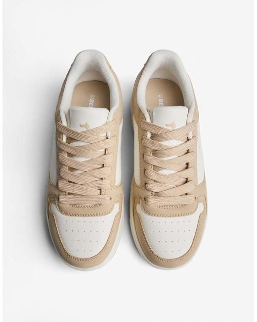 Bershka White Contrast Trainers