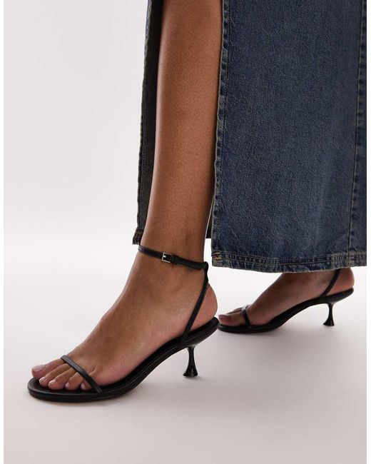 TOPSHOP Blue Irena Barely There High Heeled Sandals