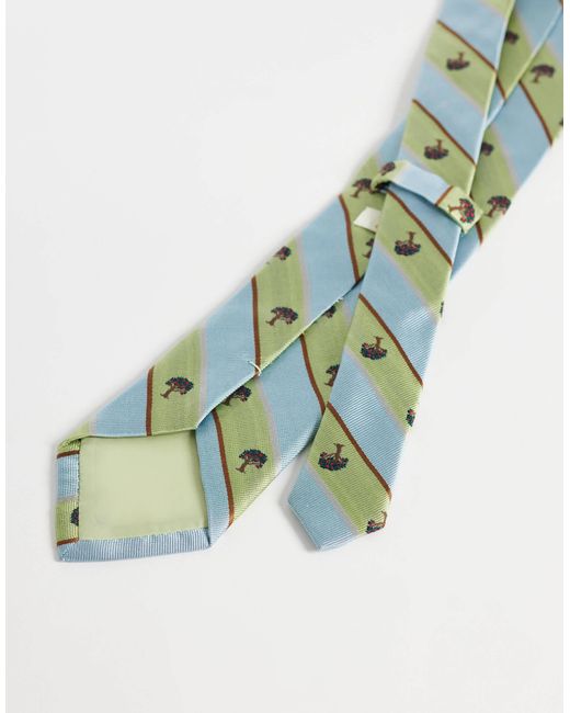 Source - cravate à rayures BLKVIS pour homme en coloris Green