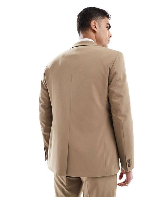 Chaqueta De Traje De Corte Slim De -Neutro ASOS de hombre de color Natural