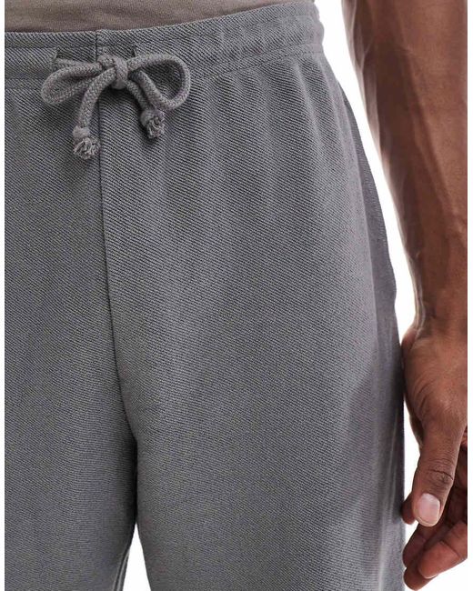 ASOS Gray Oversized Textured Sweatpants for men