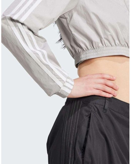 Adidas Originals Gray Adicolor Teamgeist Cropped Track Top