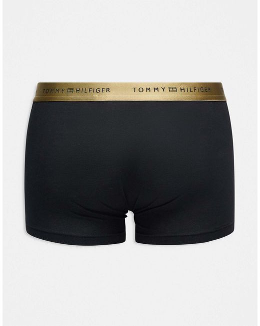 Tommy Hilfiger – signature – 3er-pack basic-unterhosen aus baumwolle in Black für Herren