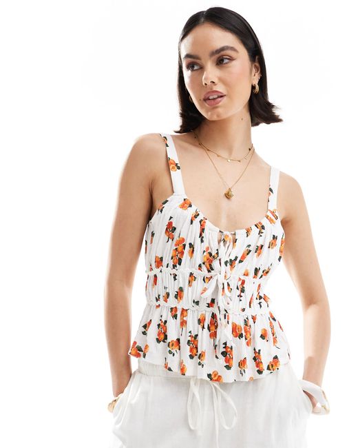ASOS White Milkmaid Top