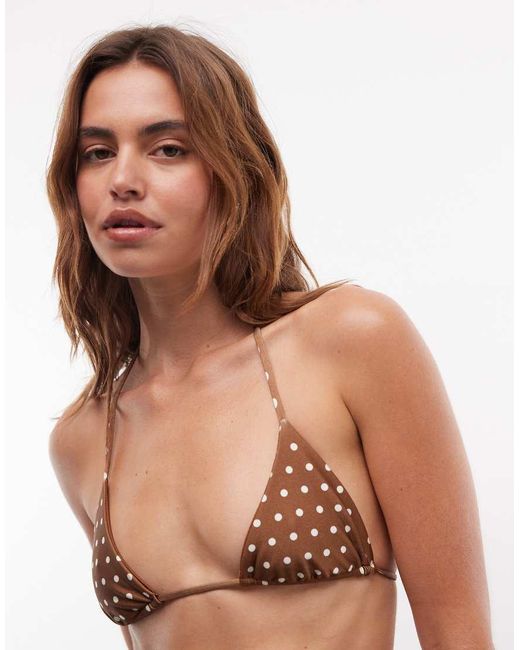 VDM The Label Brown Triangle Bikini Top
