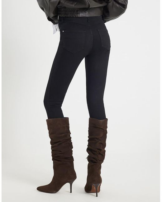 River Island White Molly Mid Rise Sculpt Skinny Jeans