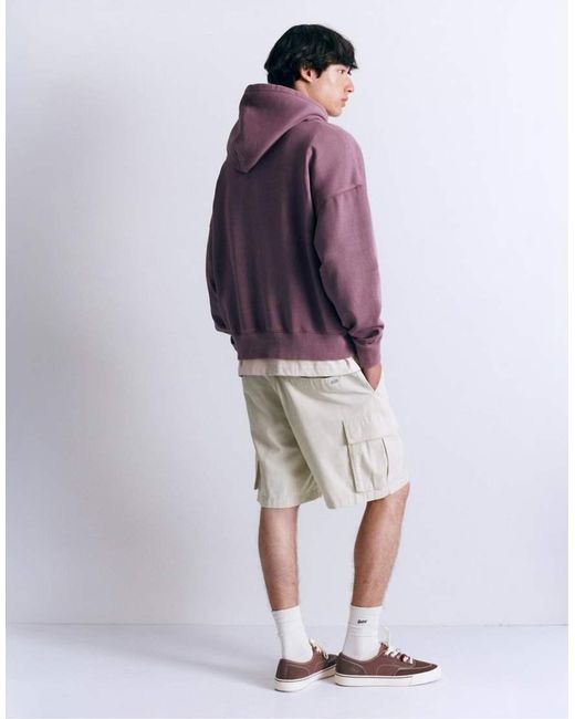 Pull&Bear Purple Cargo Bermuda Shorts for men