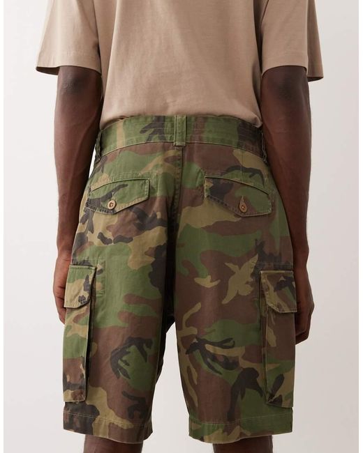 Polo Ralph Lauren Green Gellar Camo Print Cargo Shorts for men