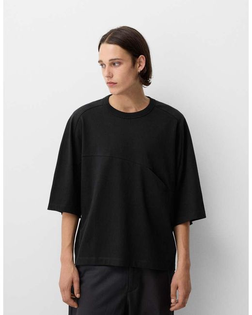 Bershka Black Collection Oversized T-Shirt for men