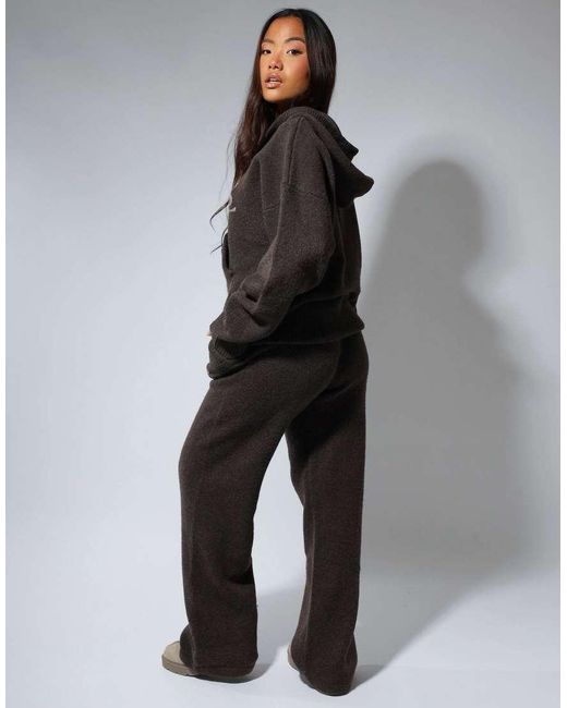 SIMMI Gray Romy Chunky Knit Wide Leg Trouser