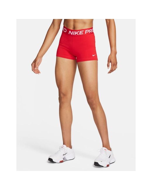 Nike Red Nike Pro Training Dri-fit 3 Inch Shorts
