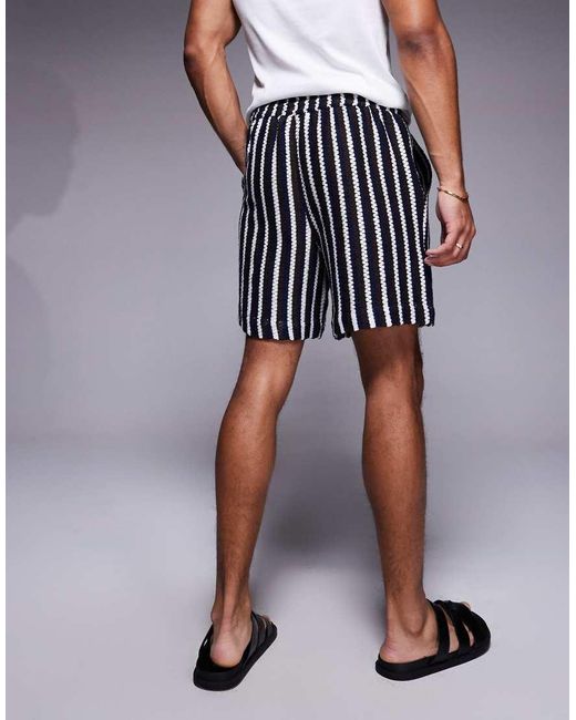 South Beach Blue Knitted Beach Short for men