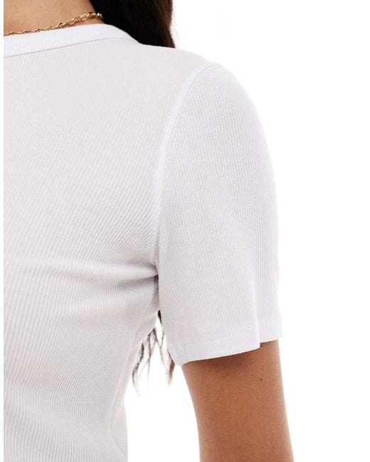 Aware White Supersoft Ribbed T-shirt