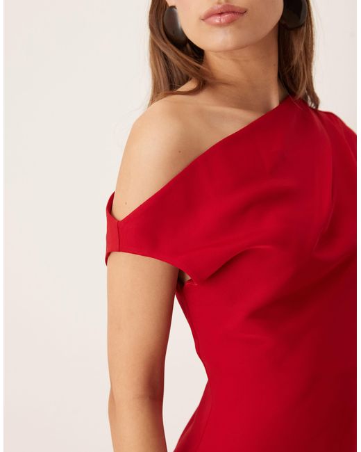 asymmetric midaxi dress Pink-White Ombre Mesh Asymmetric Ruched Midaxi-Dress main image 0