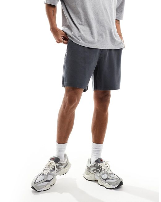 Hollister Gray 7inch Pull On Twill Jersey Shorts for men