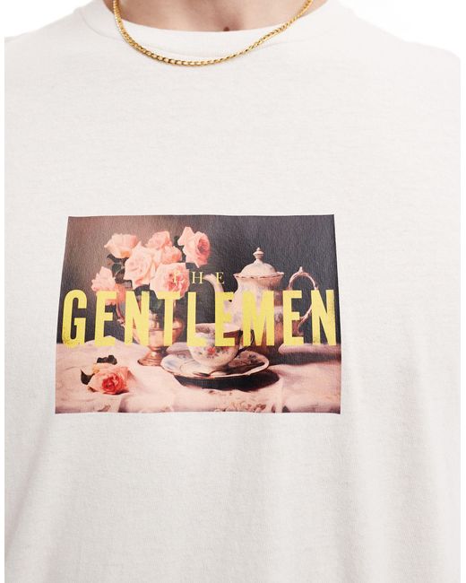 ASOS White Oversized License T-shirt With Netflix The Gentlemen Prints