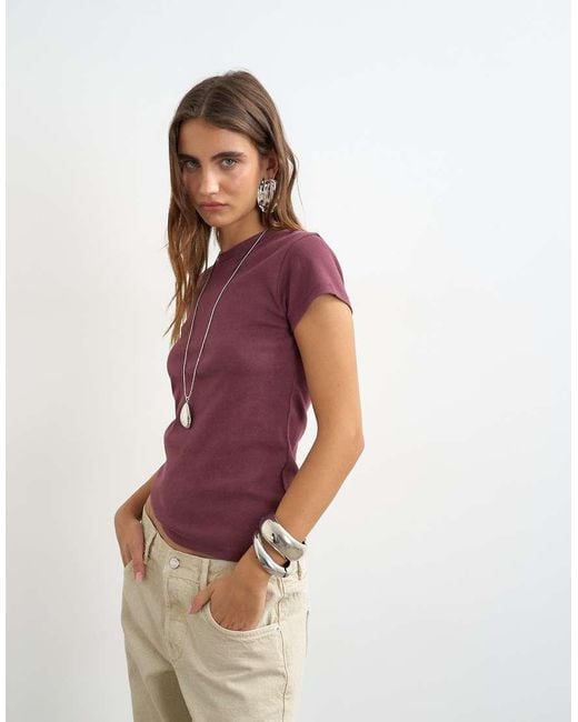 TOPSHOP Purple Everyday Tee