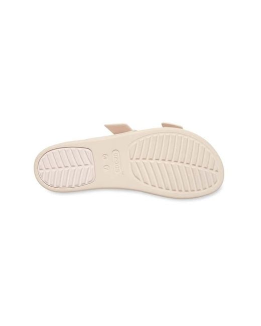 CROCSTM White Brooklyn Buckle Low Sandal