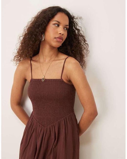 Nobody's Child Natural Imogen Strappy Midi Dress With V-waist