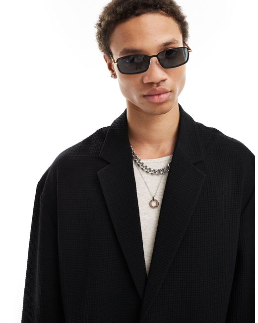 ASOS Black Slouchy Oversized Suit Jacket for men