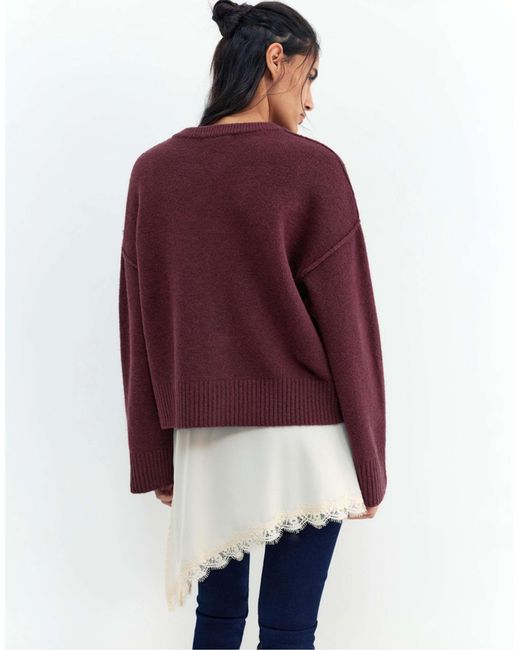 Pull&Bear Red – strickjacke