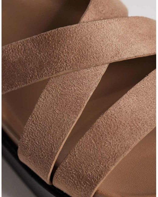 SEQWL Brown Strappy Flatform Sandals