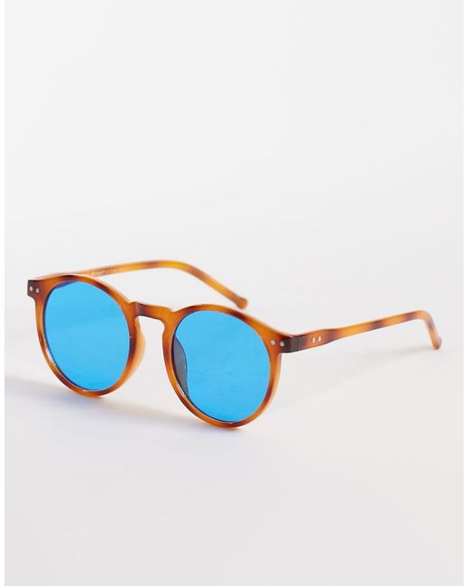 A.J. Morgan Blue Pause Round Sunglasses