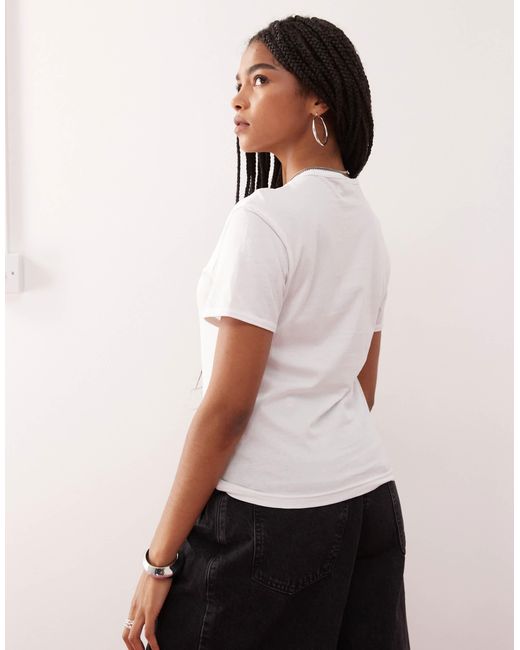 Weekday White T-shirt With Bound Seams