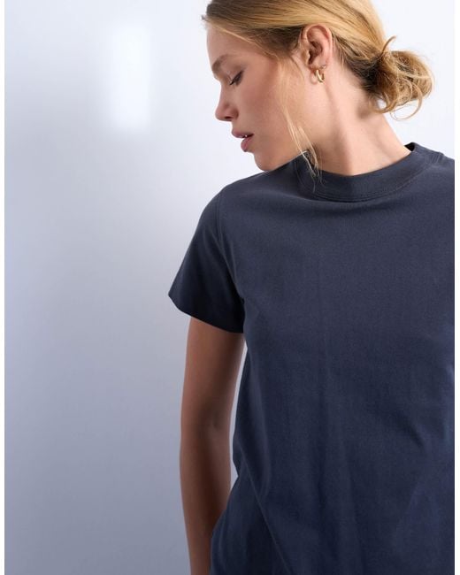 TOPSHOP Blue Boxy Tee