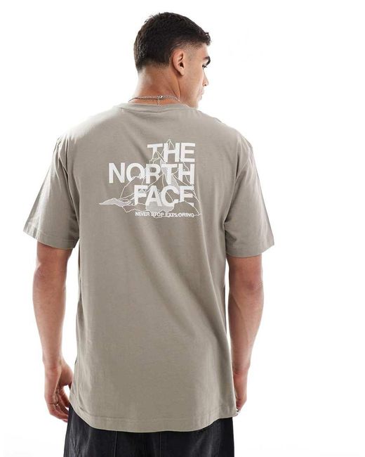 Camiseta Lavado Extragrande Con Estampado En La Espalda Explore De The North Face de color Green