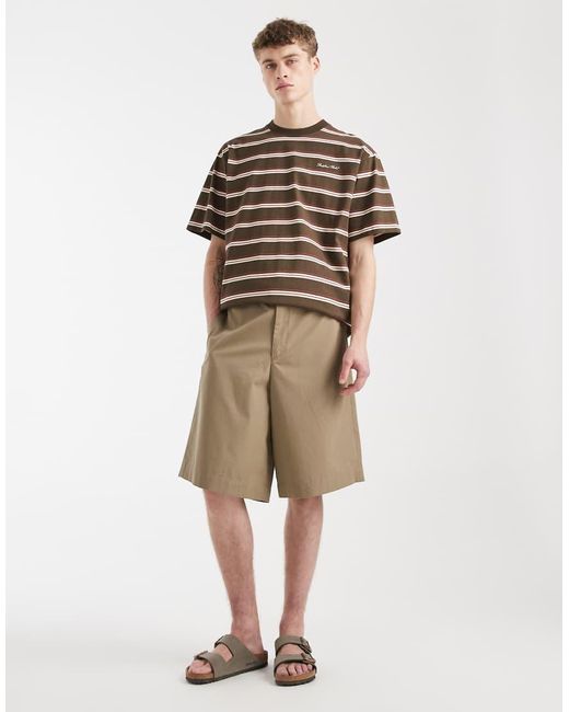 Redefined Rebel Natural Damian baggy Shorts for men