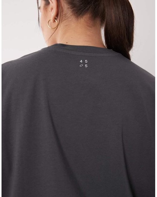 4505 Black Curve Icon Heavyweight Cotton Oversized T-Shirt With Quick Dry Finish