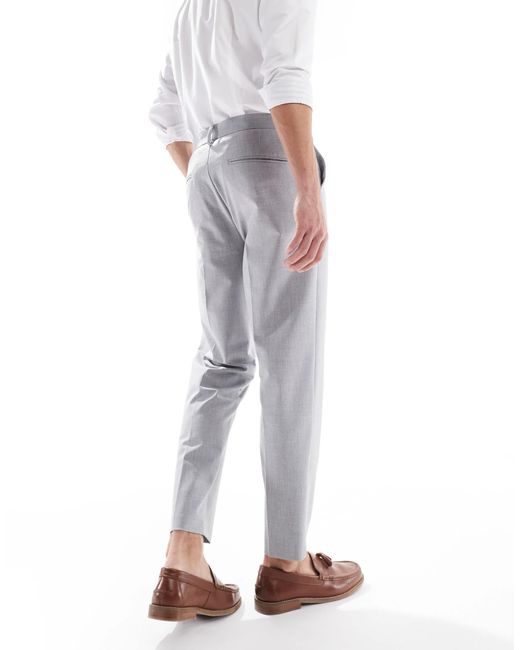 ASOS Gray Smart Tapered Trousers for men